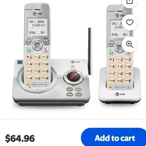 New AT&T 2 Handset Answeting Cordless Phone System EL52219